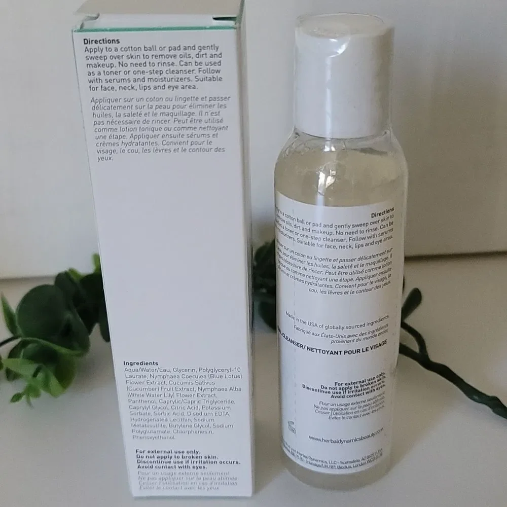 Herbal Dynamics Beauty Clean & Calm Cucumber & Blue Lotus Micellar Water